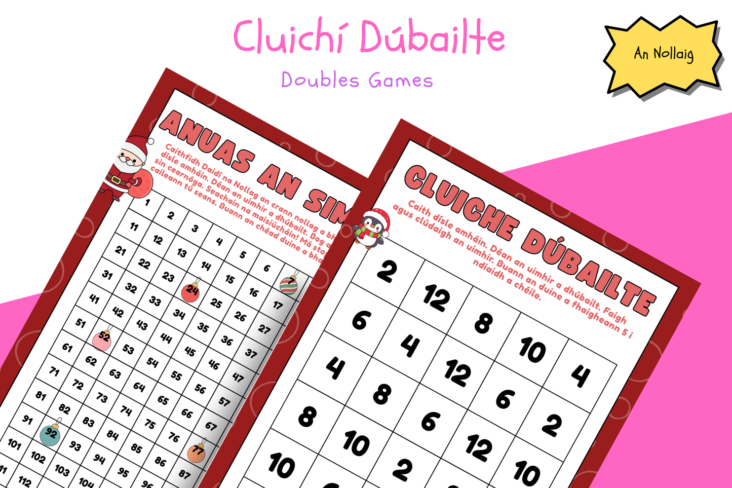 Cluichí Dúbailte na Nollag / Christmas Double Games