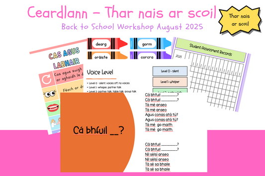 Ceardlann - Thar nais ar Scoil / Back-to-School Teacher Workshop (Live on Zoom)