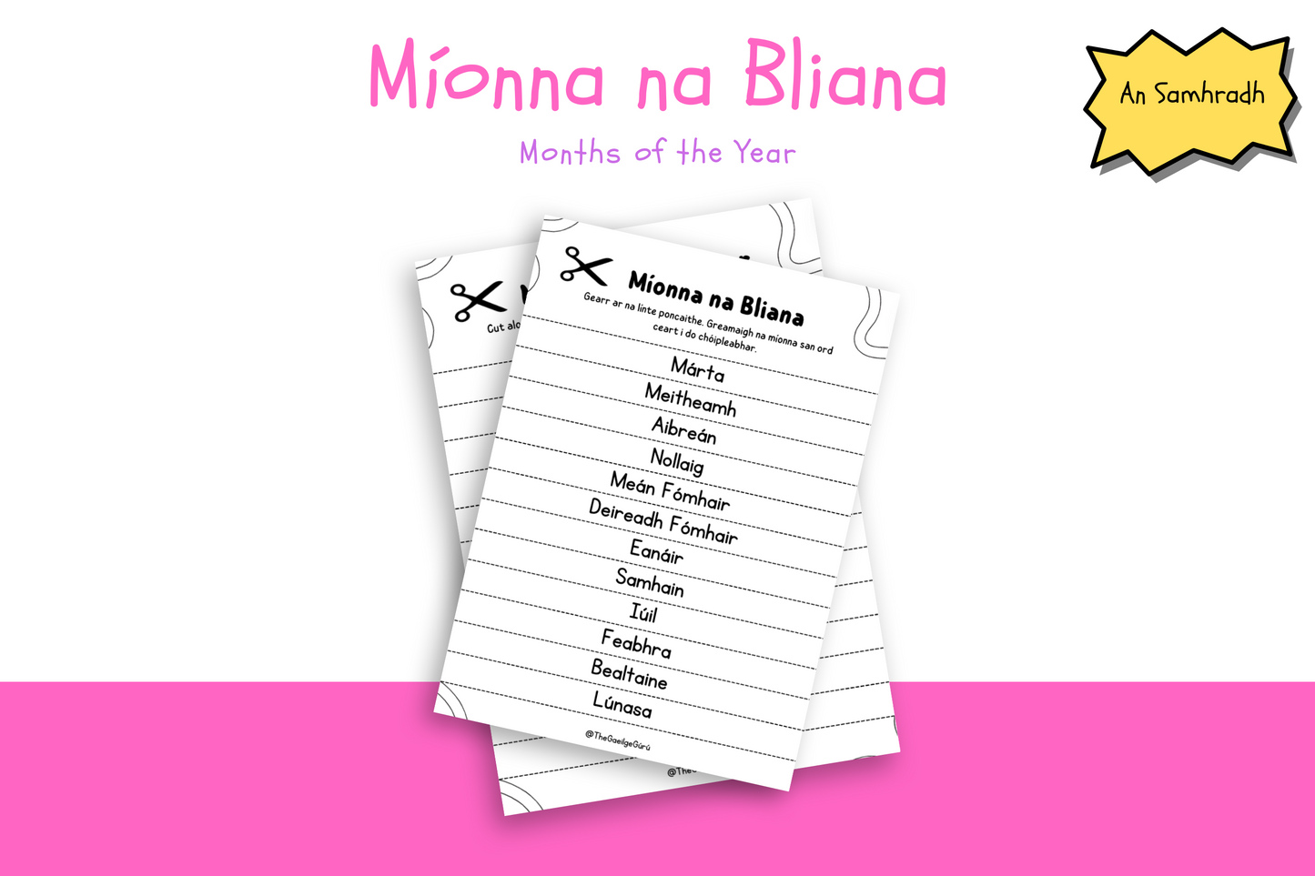 Míonna na Bliana / Months of the Year