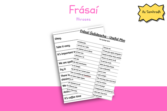 Frásaí Úsáideacha sa Samhradh / Useful Phrases in the Summer