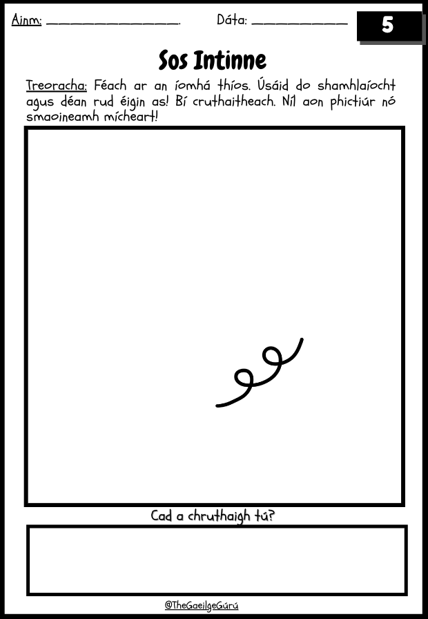 Sos Intinne - Cruthaitheacht - Críochnaigh an Pictiúr / Brain Break - Creativity - Finish the Picture